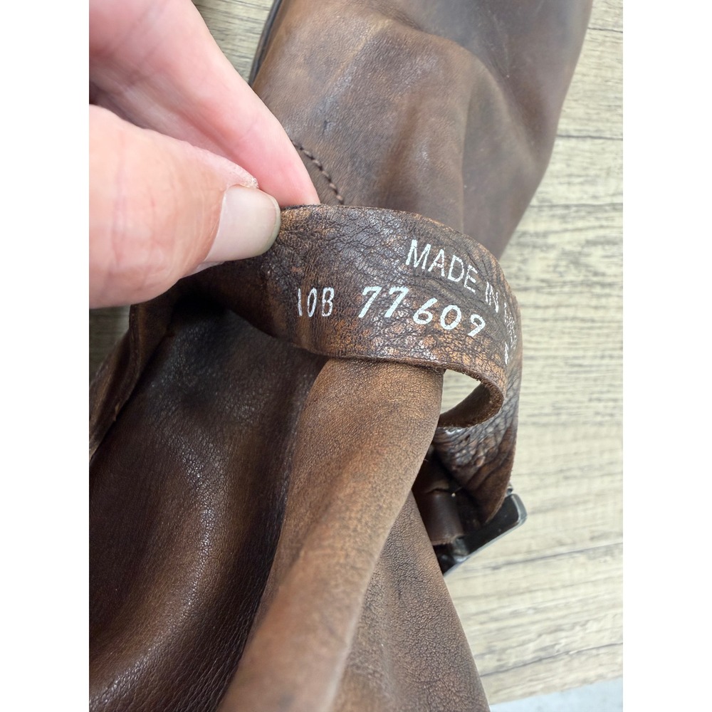 Frye Veronica Slouch Brown Leather Engineer Boots 77609 Women 10B - Picture 5 of 7